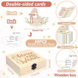 50 Pcs Double Side Goose Baby Predictions & Advice Cards A New Silly Goose Is Almost On The Loose For New Parents Baby Shower Games With Cards Wooden Keepsake Box For Wishes Decorations