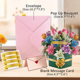 Paper Pop Up Floral Mother’S Day Card For Mom Grandma, Tulip And Lily Bouquet, 3D Floral Card Gifts For Women On Birthdays, Anniversaries, Thank You & Valentine'S Day With Envelope