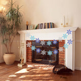 2 Pcs Silver Blue Snowflake Banner, Snowflake Winter Party Decorations, Snowflake Garland Christmas Party Decorations (Mix)