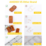 Round Thick Domino Molds For Resin Casting Domino Mold For Resin Silicone Dominoes Mold With Round Edges Shiny & No Scratches & Durable (Each Domino 2X1X0.36 In)