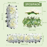 Artificlal Flowers Wedding Arch Flowers For Decoration,2Pcs/Pack 21.6"*11.8"*4.8" Artifical Flower Centerpleces For Tables,Fake Flower Panels For Home Decoration