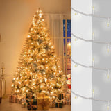 Slow Twinkle Lights, 20 Led Soft Twinkling Mini Christmas String Lights On White Wire Cord, Ul Approved 7 Ft,Connect Up
