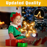 3Pcs Christmas Window Lights, Christmas Window Decorations Battery Powered Hanging Christmas Lights Snowflake & Star & E