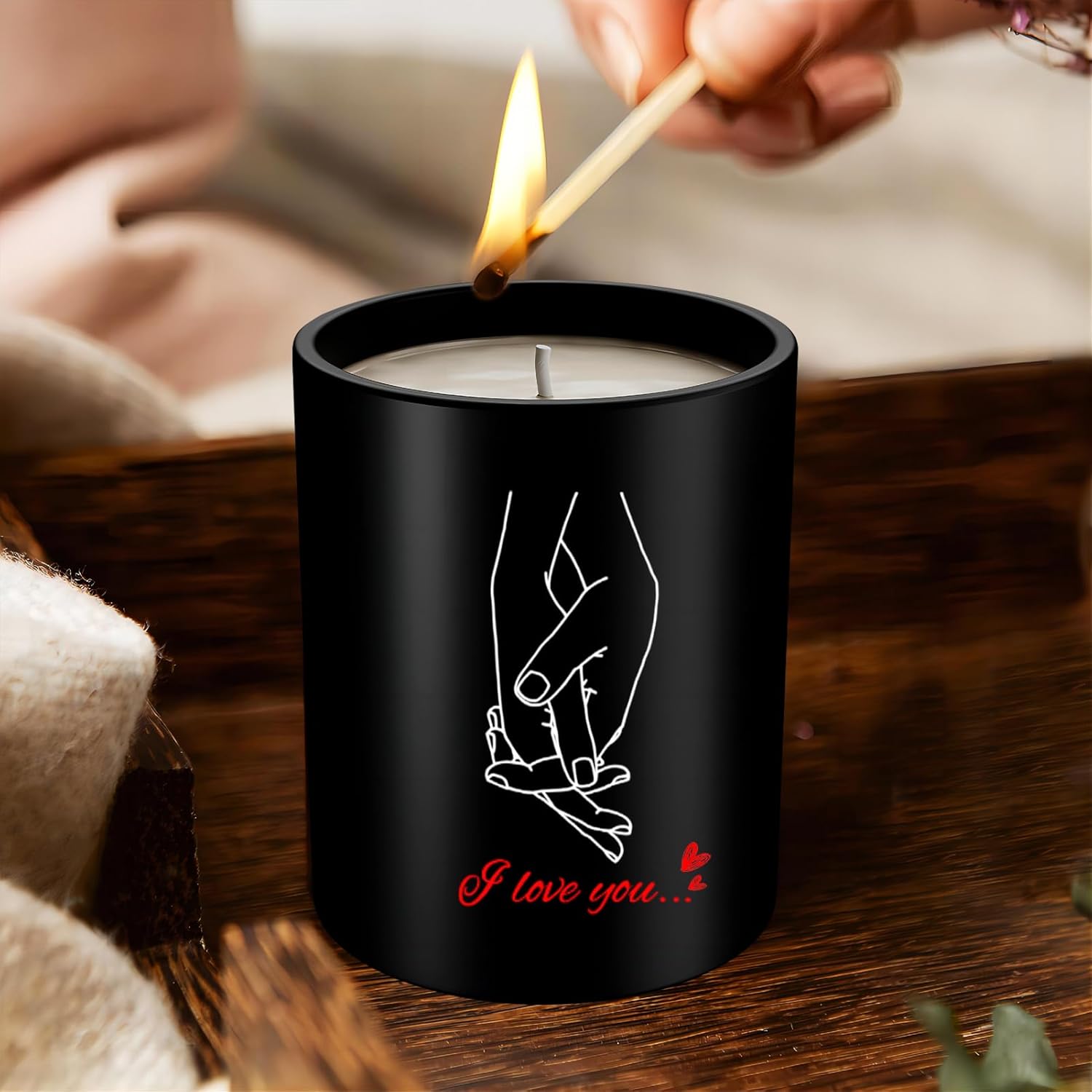 Valentiens Day Gifts For Her Or Him, Romantic Anniversary Wedding Birthday Valentines Gifts For Women Men, Girlfriend Boyfriend Wife Husbandgift, Long Lasting Vanilla Lavender Scented Candle 10Oz