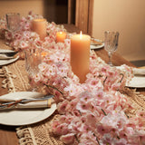 8Pcs 47.2Ft Artificial Cherry Blossom Flower Garland Hanging Vines For Spring Home Room Wedding Party Kawaii Decor (Pink-8Pcs)