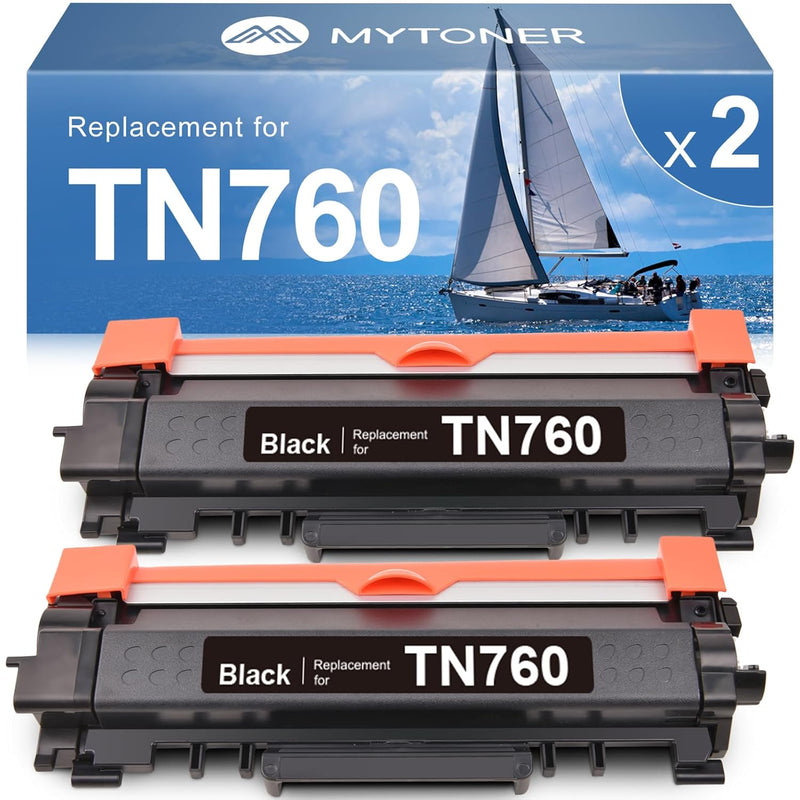 TN760/TN730 Toner, 2-Pack High Yield Black for MFC-L2710DW/HL-L2350DW