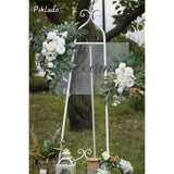 Faux Arch Flower Swag Set Of 2 For Wedding Welcome Signs Floral Swag Wedding Reception Ceremony Signs Decor (White)