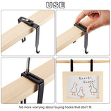 8 Pcs Adjustable Cubicle Hanger Universal Partition Metal Cubicle Hooks Door Hanger, Adjusted To Fit Panels With 1 3/8 Inch To 3 1/2 Inch Thickness For Office Whiteboard (Black)