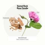 3-Wick Scented Candles For Home, Santal Rock Rose - 26 Oz Soy Wax Jar Candle Gift For Women - Long-Lasting Fragrance With Perfume-Grade Essential Oils - Sandalwood, Rose, Musk & Leather