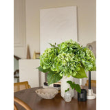 4 Pcs Real Touch Green Hydrangeas Artificial Hydrangeas Flowers 21'' Real-Looking Faux Latex Hydrangea For Kitchen Living Room Porch Home Decor Baby Shower Party Table Centerpiece