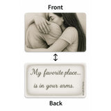 Romantic Scratch Off Card – Love Greeting Card With Hidden Message “My Favorite Place Is In Your Arms” – Gift For Boyfriend Girlfriend Husband Wife – Anniversary Valentine’S Day Card