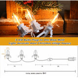 3 Base C7 String Bulbs Christmas Village Light Accessory Cord With 3 Led Light Bulb Universal Clip White Cord With On/Of