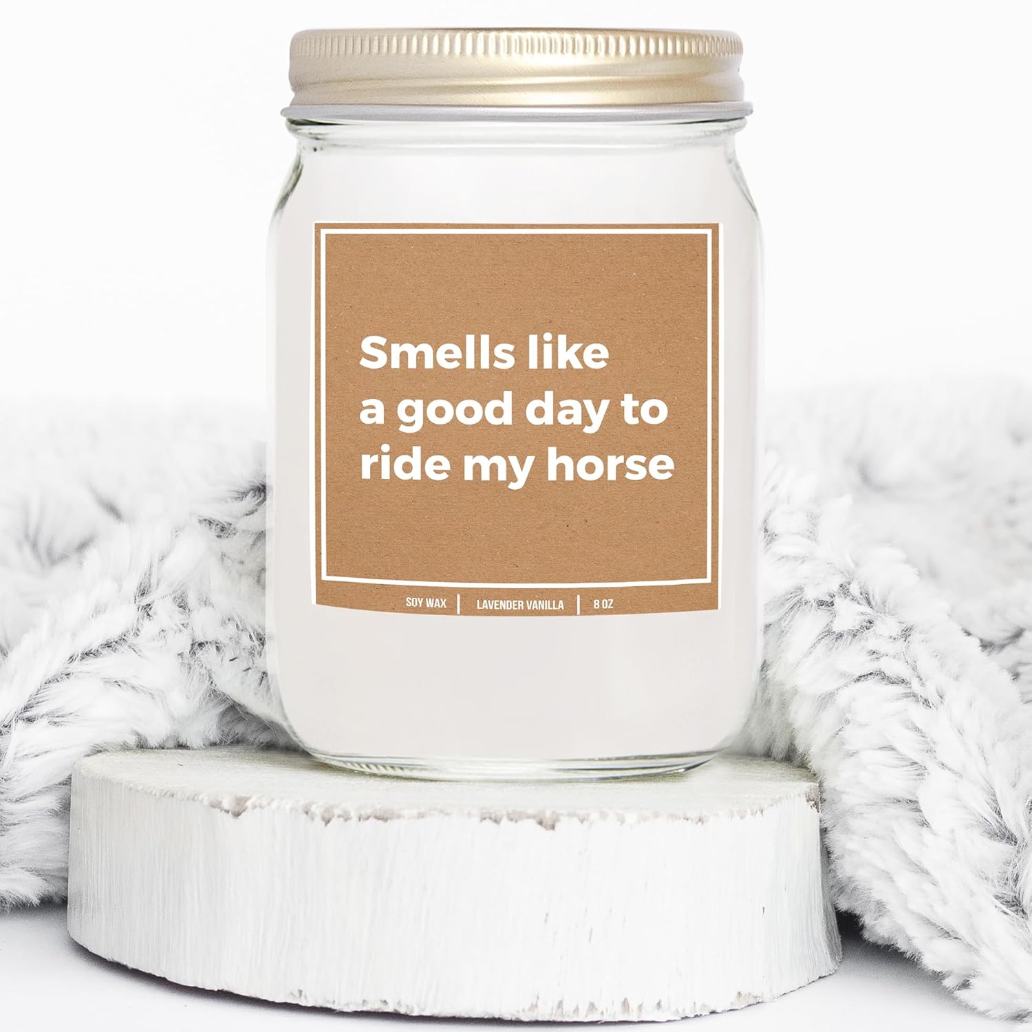You Nique Designs Horse Lover 8 Oz Soy Candle, Cool Surprise For Horse Lovers, Gifts For Horse Riders - Equestrian Presents For Horse Lovers, Horse Themed Gifts Ideas (Lavender & Vanilla)