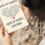 Happy Valentines Day Card For Him Her, Sweet Boyfriend Girlfriend Anniversary Bday Gifts, You Are My Favorite Everything