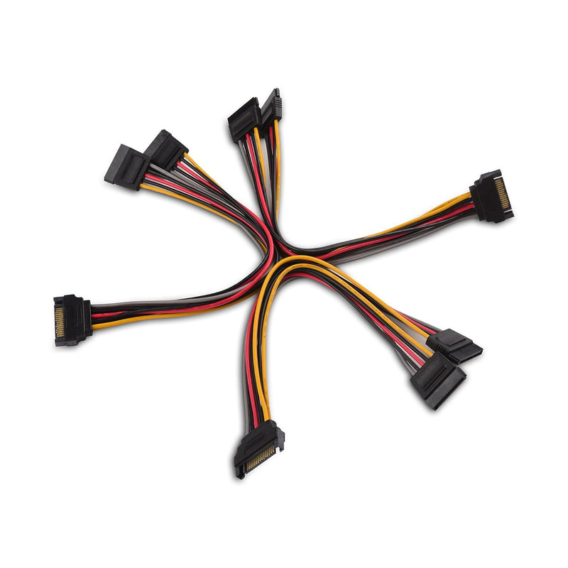 Cable Matters 3-Pack 15 Pin SATA Power Splitter Cable 8 Inches, SATA Power Y-S