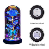 Valentines Day Gifts For Her,Valentines Day Rose Flowers Gifts For Mom Girlfriend Women Wife,Birthday Gifts For Women, Valentines For Her,Glass Flowers Light Up Rose Gifts For Mom,Blue Rose