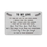 Valentines Day Gifts For Men Him, To My Love Wallet Card, I Love You Gifts For Him Her, I Cant Say I Love You Enough So This Is Your Reminder, Anniverary Gifts For Men Husband