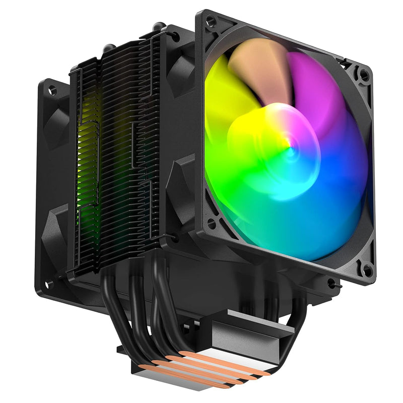 A94C Cpu Air Cooler,Single-Tower With Dual 92Mm 5V Argb & Pwm Case Fan, For In