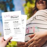 5" X 7" What'S In Your Phone Baby Shower Game, Minimalist Themed - (30 Game Card Set), Baby Shower Game Activity, Baby Shower Decorations, Gender Reveal Party Supplies - 17