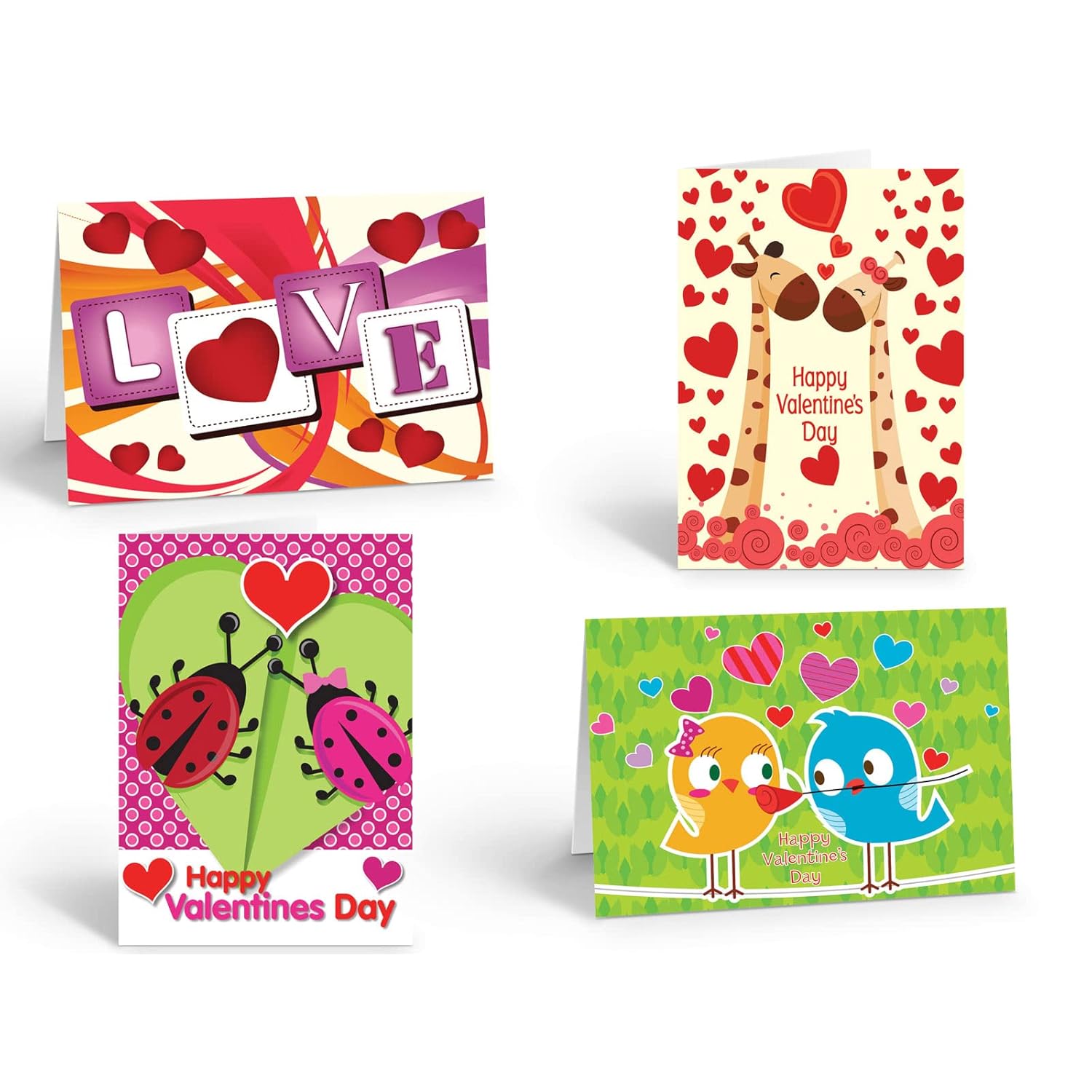 Stonehouse Collection Assorted Valentines Day Boxed Cards - Great For Kids - 12 Bulk Valentines Day Cards (Assorted)