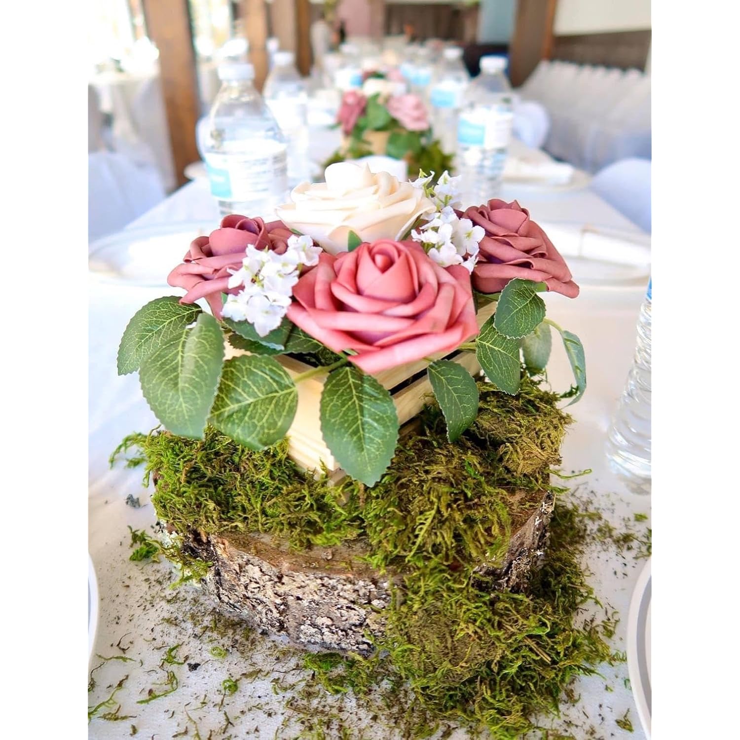 Artificial Green Leaves, 80Pcs Fake Rose Flower Leaves, Faux Greenery Faux Leaves For Wedding, Centerpieces, Bouquets, Party, Home Decor (80, Green)
