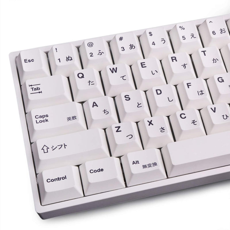 135 Keys Pbt Japanese Keycaps Cherry Profile Dye-Sub White Theme Minimalist St