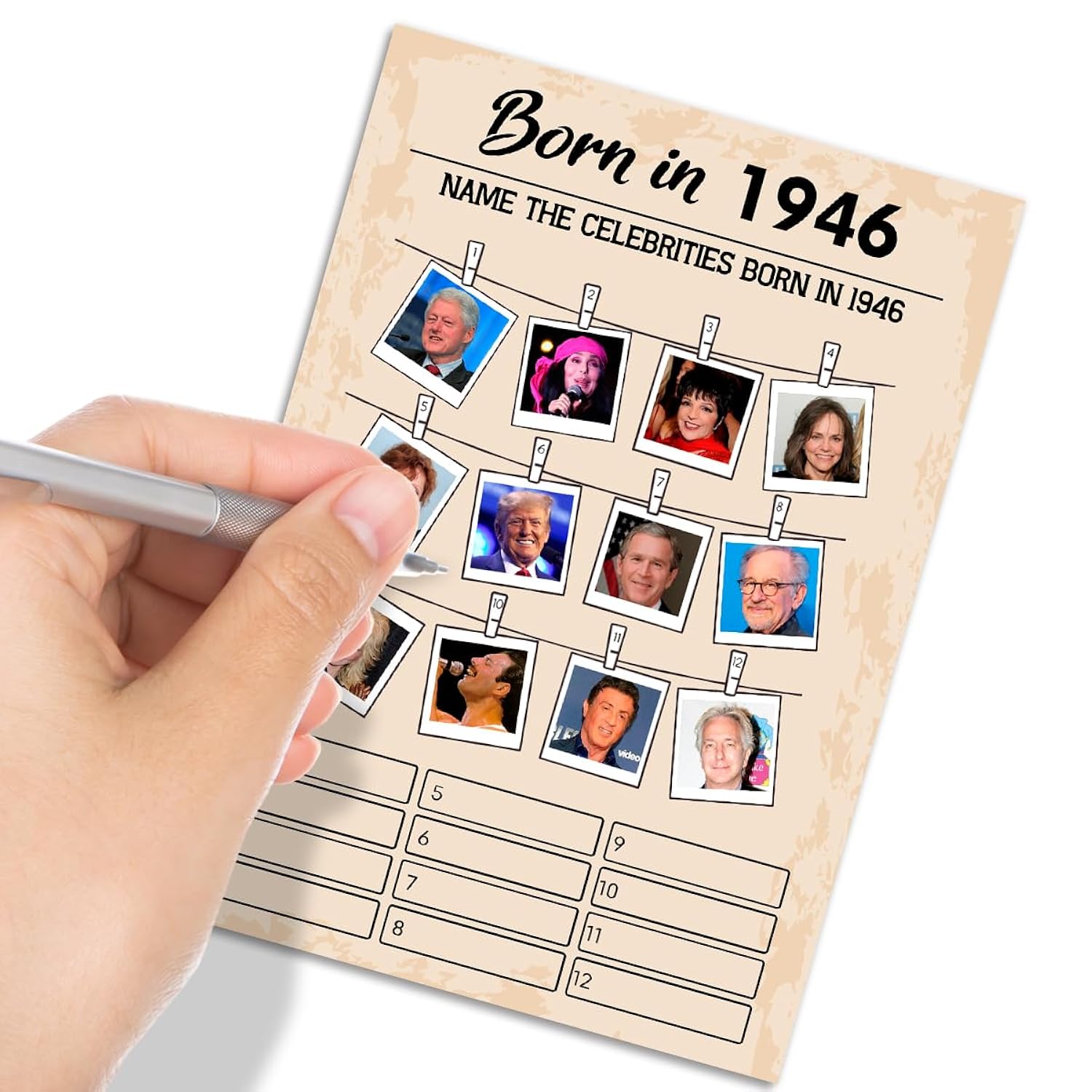 80Th Birthday Party Games, Born In 1946 Games, Birthday Party Supplies For Adults, Fun 1946S Party Game?Pack Of 30 Cards