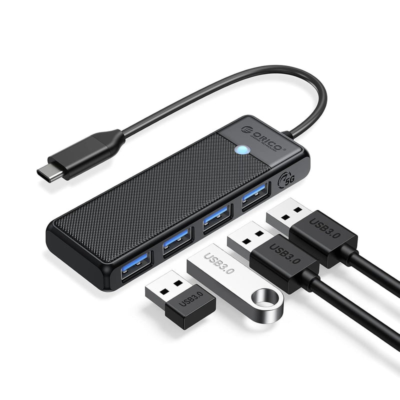 ORICO USB C Hub 4 Ports, USB C to USB Multiport Adapter with 4 USB 3.0 Ports,