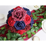 Artificial Flowers 30Pcs Real Looking Navy Roses With Stem For Diy Wedding Bouquets Centerpieces Party Baby Shower Home Decorations (Navy Blue)