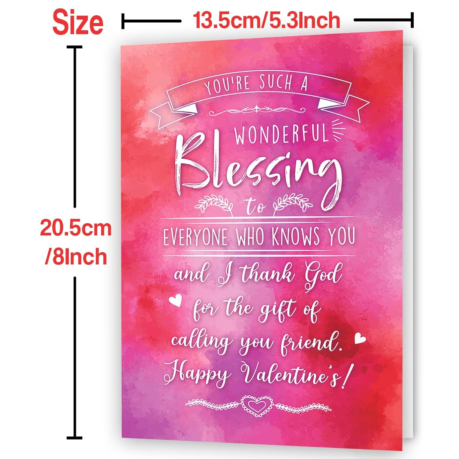Valentines Day Card For Best Friend,Romantic Valentines Day Gifts For Women Men,Friendship Cards For Bestie