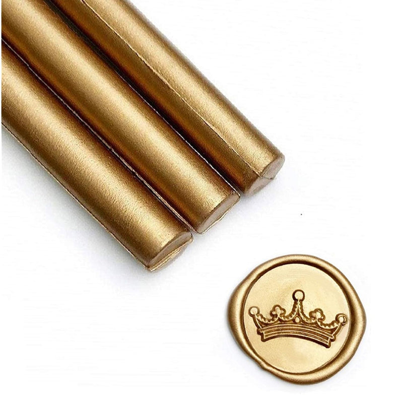 Mailable Glue Gun Sealing Wax Sticks For Wax Seal Stamp - Metallic Antique Gol