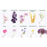 Artificial Flower Arrangement, Jewel Tone Lush Faux Floral Combo Set For Home Decor Centerpiece, Office Reception & Wedding Bouquets