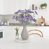 6Pcs Daisy Flowers Artificial 23.62'' Purple Silk Cosmos Flowers Faux Wildflowers Realistic For Wedding Party Home Office Garden Decoration(Purple)