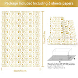 Wedding Wrapping Paper, Love Forever Wedding Letter With Hearts White Gold Foil Design 6 Sheets Folded Flat 20X28 Inches Per Sheet For Valentines Day, Weddings, Bridal Showers, Engagements
