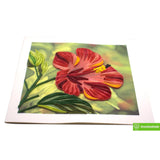 Hibiscus Flower, Quilling Art Greeting Card For Birthday, Valentine'S Day, Mother'S Day, Anniversary, Thank You, Get Well, 6" X 6"