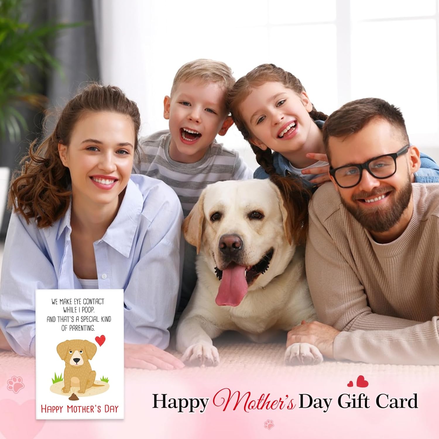Funny Mothers Day Card - 5.5X8'' Happy Mother'S Day Card For Dog Moms Fur Mom Mothers Day Gifts Humorous With Envelope For Women