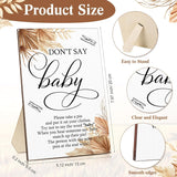 Baby Shower Games 100 Clothespins With 1 Don'T Say Baby Table Sign For Shower Gender Reveal Game Mini Clothespins For Clothes Decorations Diy Crafts(Boho,Blue)