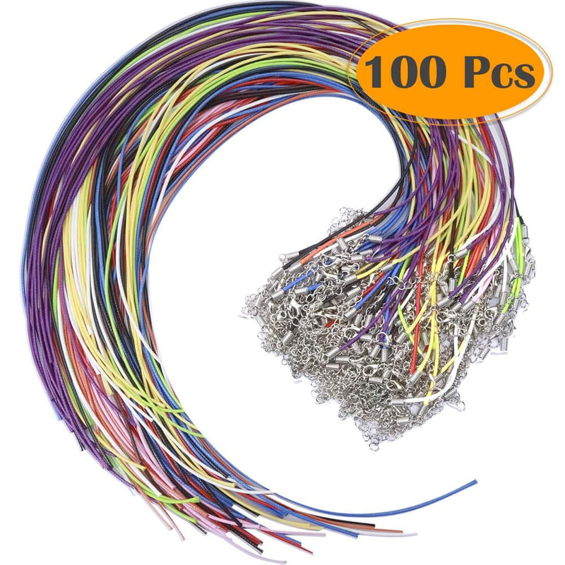 100Pcs Necklace Cord String With Clasp Bulk For Jewelry Making And Bracelet, M