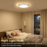 16 Inch LED Ceiling Light with Remote 32W Dimmable Flush Mount 3000K-6000K