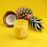 Soy Wax Glass Bowl Candle, 50 Hours Burn Time, Natural Essential Oils, Calming Ambiance (Jar, Pineapple & Coconut)