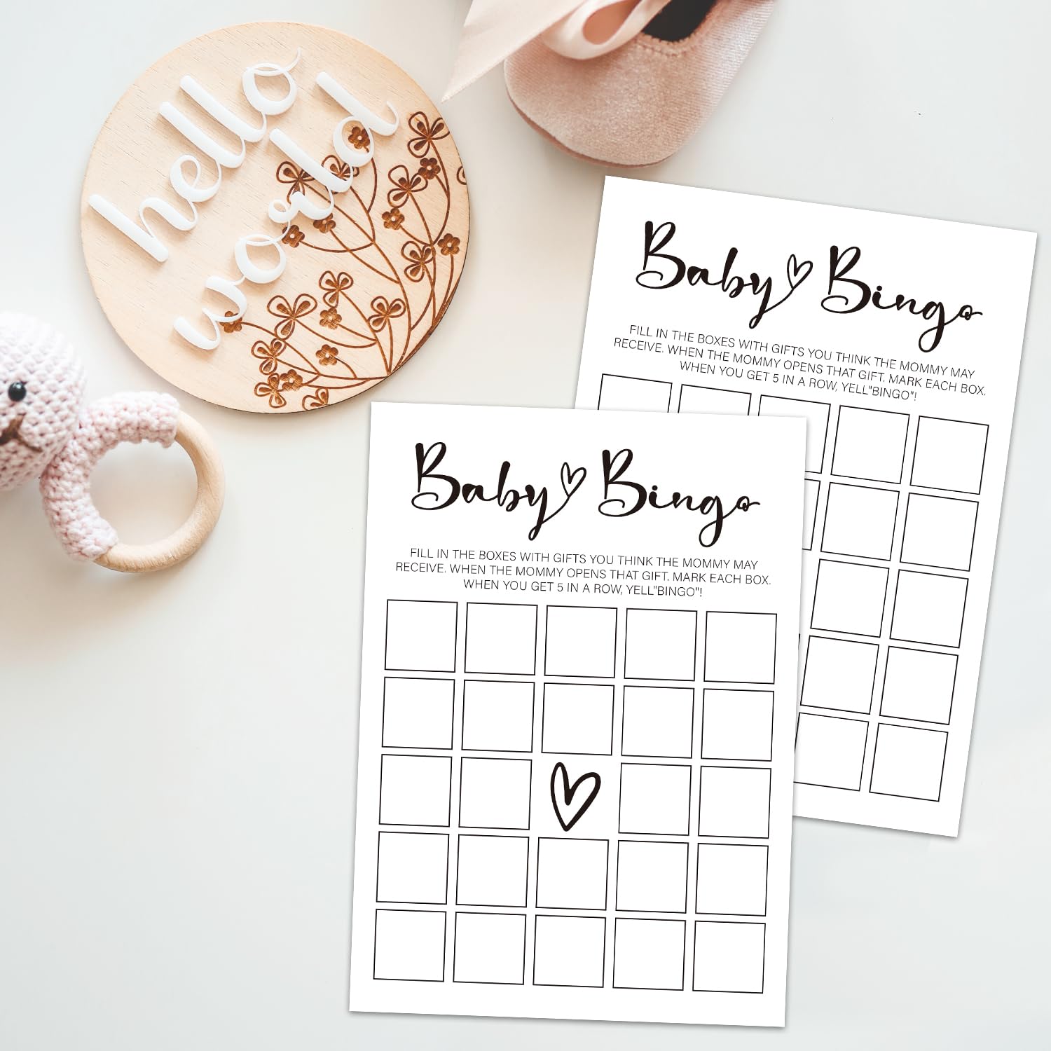 Baby Shower Bingo Games, 30Pcs Baby Shower Game Cards For Boy Girl, Gender Neutral Party Games Activities/Bb016