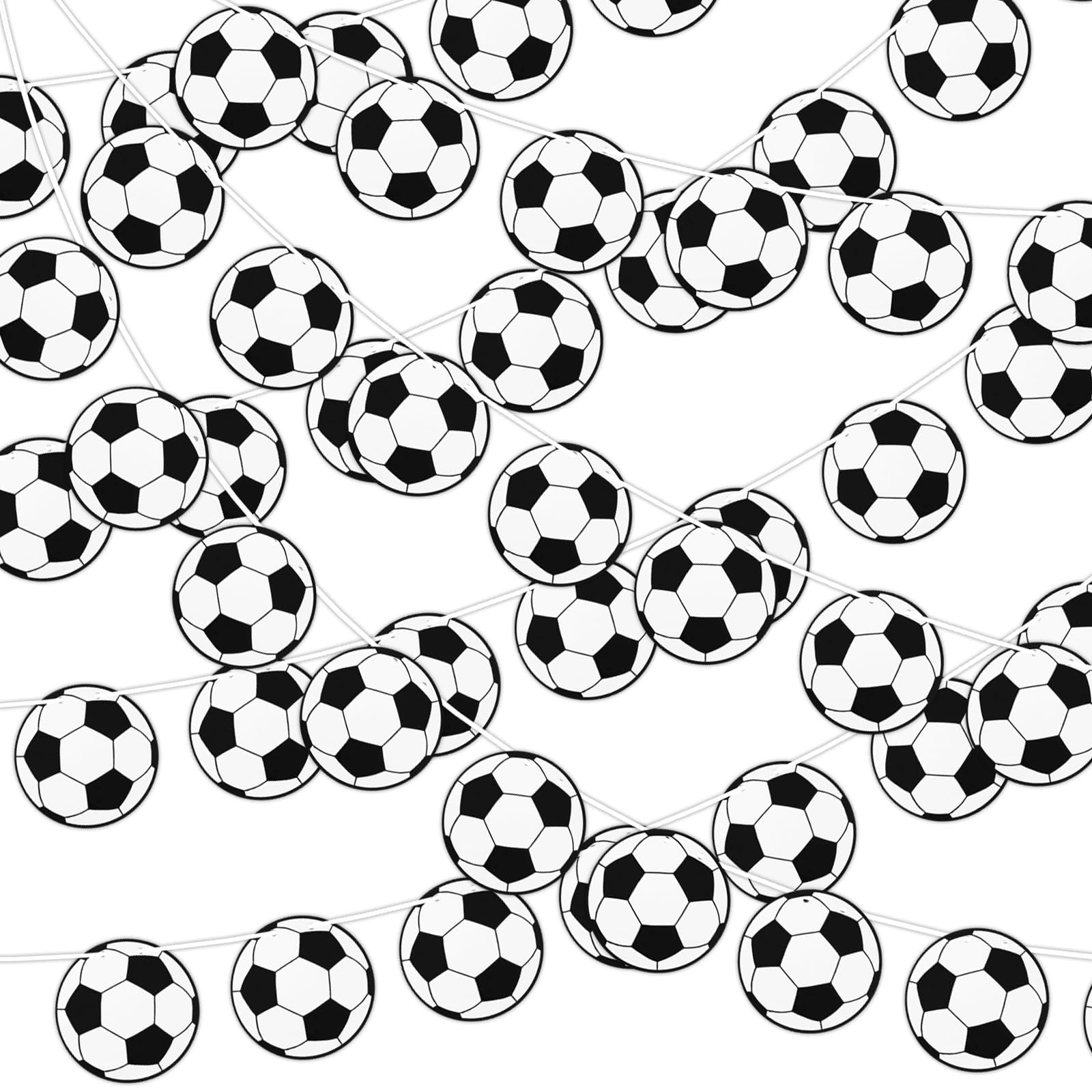 6 Pack Soccer Party Decorations Pre-Strung Soccer Banner