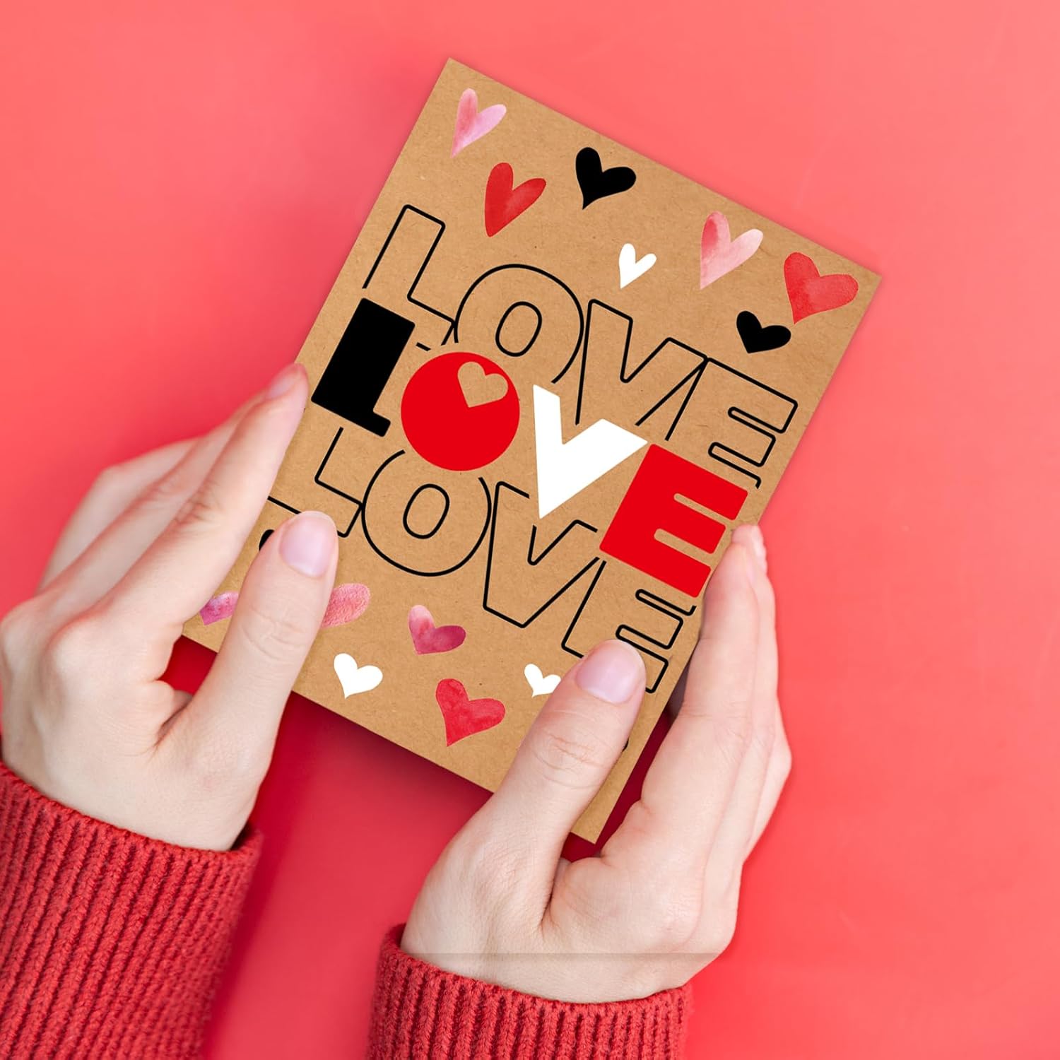 Kraft Valentines Cards With Envelopes 24 Pack Valentines Greeting Cards Blank Inside Kids Adults