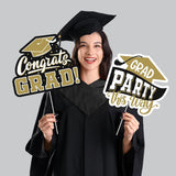 Black Themed 2026 Graduation Decorations Class Of 2026 Set - Congrats Grad Yard Signs, Class Of 2026 Yard Signs, Complete Party Supplies For High School & College Celebrations