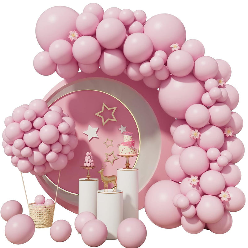 Pastel Pink Balloons 110Pcs Baby Pink Balloon Garland Arch Kit 5/10/12