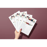 "How Well Do You Know The Bride Navy Burgundy 50 Pack Floral Bridal Wedding Shower Or Bachelorette Party Game - Guessing Question Pack For Engagement Parties