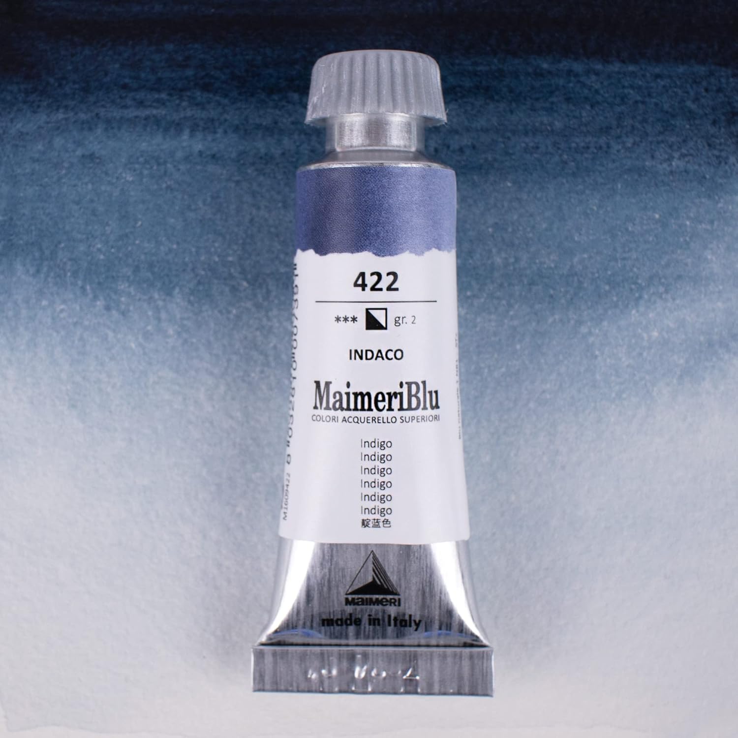 MaimeriBlu 12ml Single-Pigment Watercolor Paint - Indigo NB1 Professional Watercolor Paint - Lightfast and Transparent Watercolor Paint Tube for Artists
