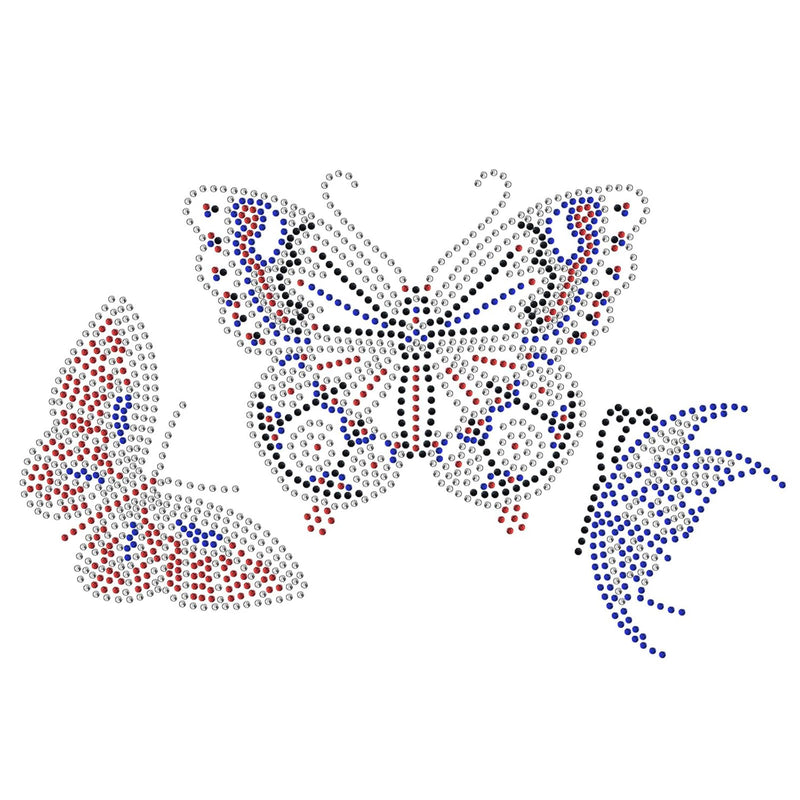 Butterfly Bling Rhinestone Iron On Transfers Clear Crystal Rhinestone Template