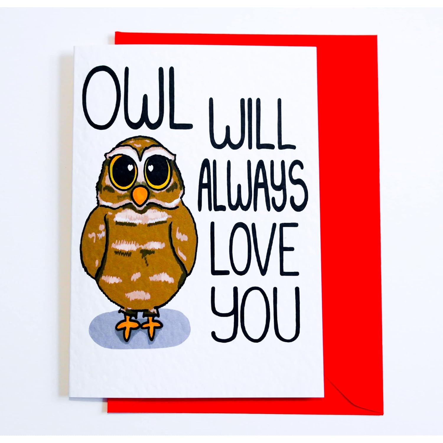 Owl Love Card For Anniversary, Birthday, Valentine'S Day, Cute, Fun Owl Pun Card For Him, Her