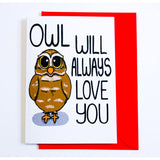 Owl Love Card For Anniversary, Birthday, Valentine'S Day, Cute, Fun Owl Pun Card For Him, Her